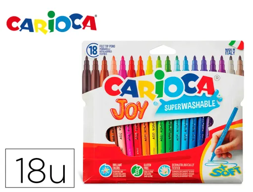 Marcador Carioca Joy Caixa de 18 Unidades Cores Sortidas