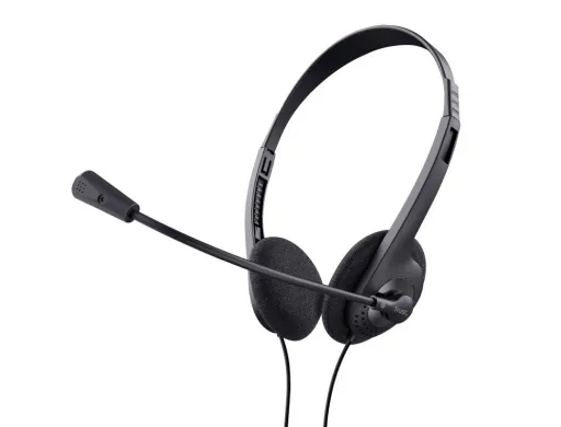 Auricular Trust Basics com Microfone Ajustavel Usb 2.0 Comprimento Cabo 180 cm Cor Preto