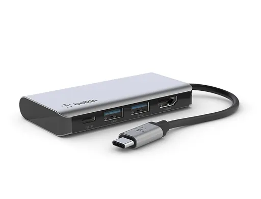 Adaptador Belkin Avc006btsgy Multimedia Usb-c a Usb-c pd 2xusb 3.0 Hdmi 4k 100w