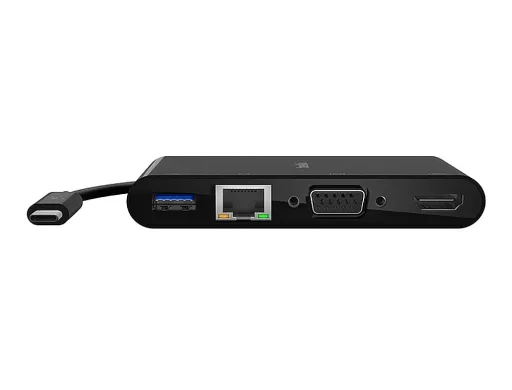 Adaptador Belkin Avc005btbk Multimedia Usb-c Portas Usb-a 3.0 Ethernet Vga e Hdmi (4k) Cor Preto