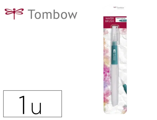 Pincel Tombow Water Brush com Deposito Recarregavel Ponta Media Blister de 1 Unidade