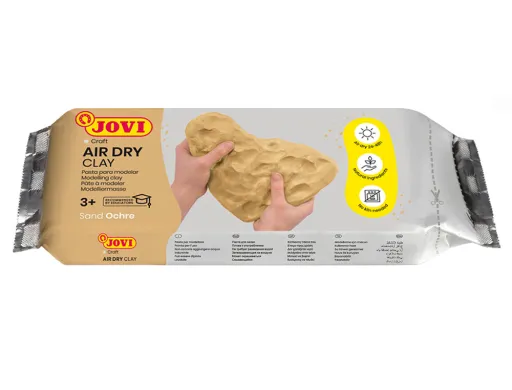 Pasta Jovi para Modelar Air Dry Clay 250 gr Cor Ocre