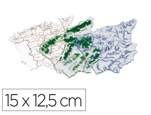 Modelo Faibo Mapa Espanha 15x12,5 cm Bolsa de 3 Unidades 100% Reciclavel