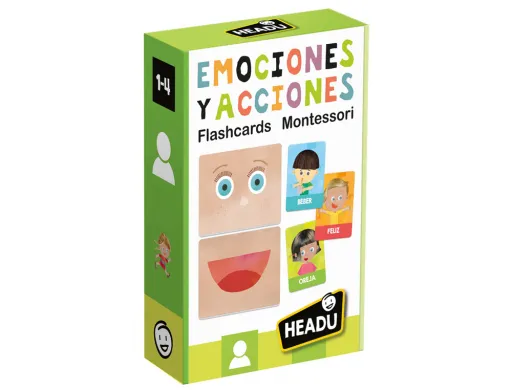 Jogo Didatico Headu Flash Cards Emoções e Ações Montessori