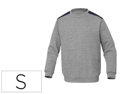 Sweatshirt Deltaplus Sweat Olino com Reforco Nas Costas e Cotovelos Cinza Tamanho s