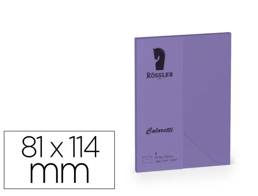 Envelope Rossler Coloretti c7 Cor Lilas 81x114 mm Pack de 5 Unidades