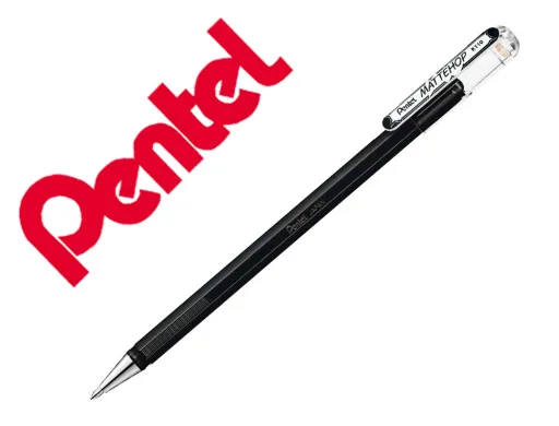 Roller Gel Pentel K110 Mattehop Cor Preto Ponta de 1 mm