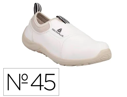 Sapatos de Seguranca Deltaplus Microfibra pu Sola pu Mono-Densidade Cor Branco Tamanho 45