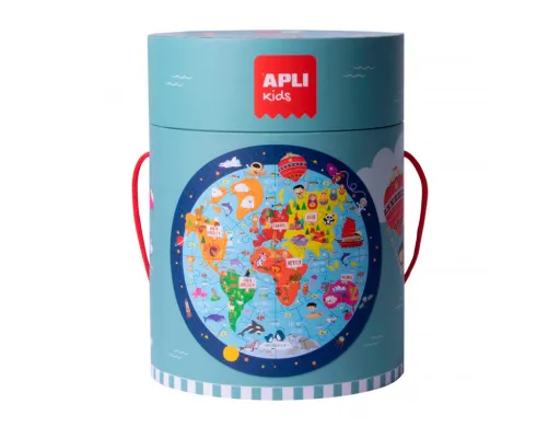 Puzzle Apli Circular Mapa Mundo 48 Pecas