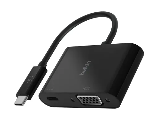 Adaptador Belkin Avc001btbk Usb-c para Vga + Carregador Cor Preto