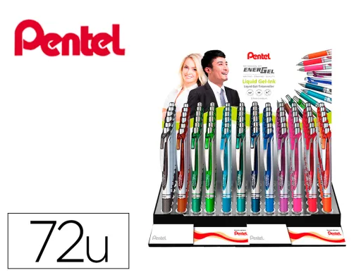 Expositor Pentel Bl77 com 6 Duzias e 12 Cores Sortidas