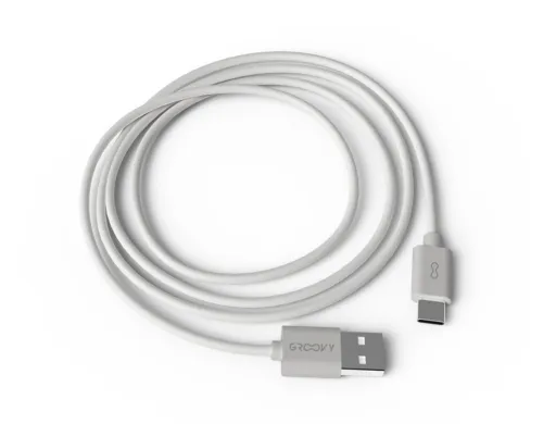 Cabo Groovy Usb-a a Tipo c Comprimento 1 mt Cor Branco