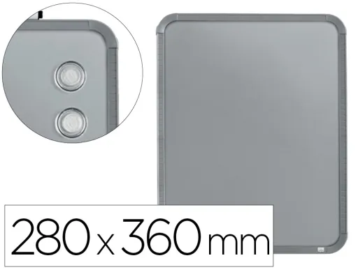 Quadro Nobo Magnético para a Casa Moldura Slim em Aco Prata 280x360 mm