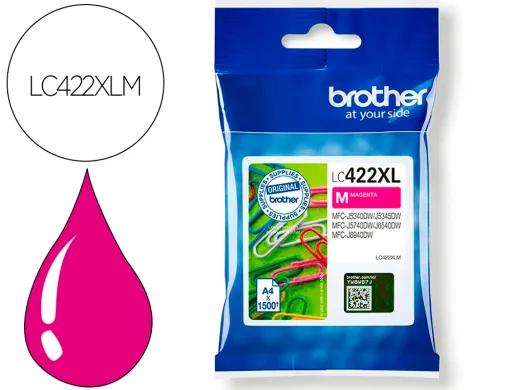 Tinteiro Brother lc-422xlm Magenta Mfc-J5340dw / Mfc-J5740dw / Mfc-J6540dw / Mfc-J6940dw 1500 Páginas