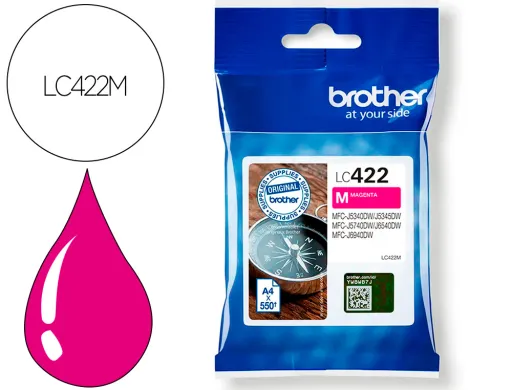 Tinteiro Brother lc-422m Magenta Mfc-J5340dw / Mfc-J5740dw / Mfc-J6540dw / Mfc-J6940dw 550 Páginas