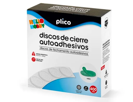 Botões de Velcro Adesivos 20 mm Diametro Color Verde Caixa de 400 Unidades