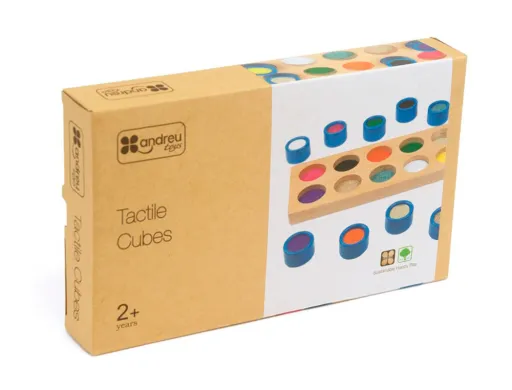 Jogo Didatico Andreutoys Cubos Tateis 10 Texturas