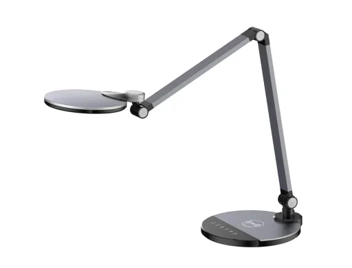 Candeeiro de Escritorio Q-Connect Secretária Profissional Alumínio 9w 120 LED Carregador Movel Cor Preto