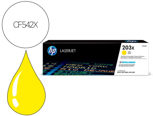 Cartucho de Toner Original Amarelo de Alto Rendimento HP 203X