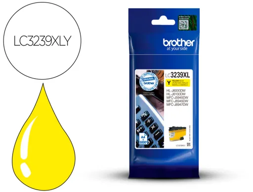 Tinteiro Brother Lc3239y hl-J6000 / Mfc-J5945 / Mfc-J6945 / Mfc-J6947 Amarelo 5000 Paginas