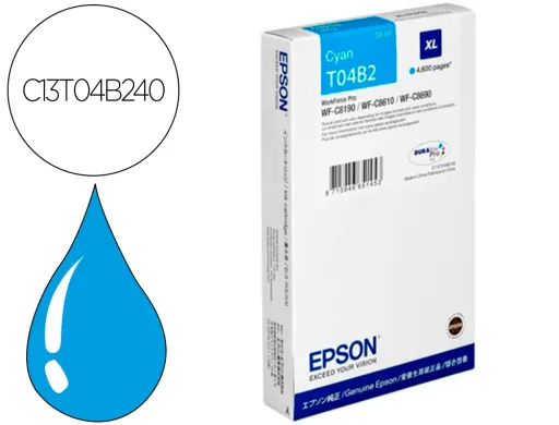 Tinteiro Epson Workforce Pro wf-C8610dwf/ wf-C8690 Series / wf-C8190 Series Cian 4600 Paginas