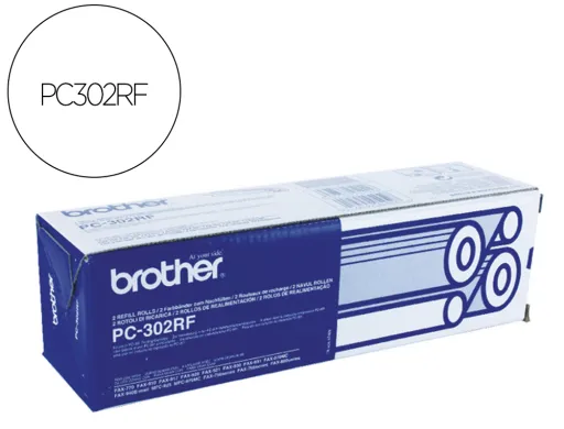 Recarga Fax Brother Pc302rf de Transferencia Termica Duracao 235 Paginas Pack de 2 Unidades