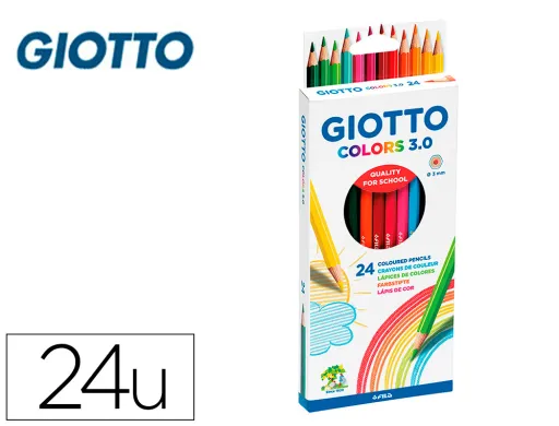 Lapices de Colores Giotto Colors 3.0 Caixa de 24 Colores Mina 3 mm