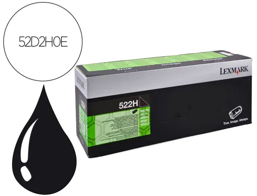 Toner Lexmark Laser 522he / 52d2h0e / Cx725de / Cs720de / Cs725de Preto 25000 Paginas