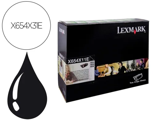 Toner Lexmark Laser X654x31e / X654de/ 654 / 656de / 658de Preto 36000 Paginas