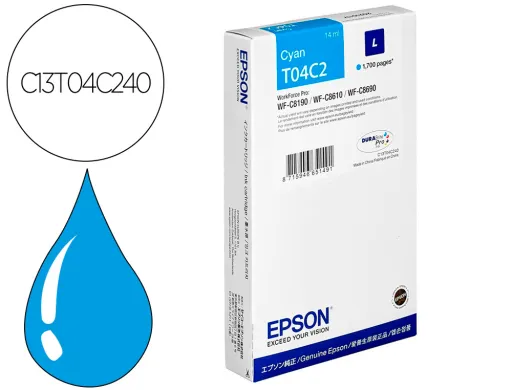 Tinteiro Epson T04c2 Cian 1700 Paginas