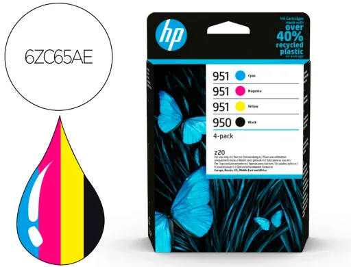 Tinteiro hp 950bk/951- 6zc65ae Multipack Preto/ Cian / Magenta / Amarelo