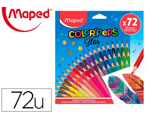 Lápis de Cor Maped Color Peps Star Caixa de 72 Cores Sortidas