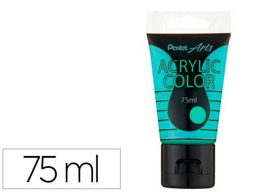 Tinta Acrilica Pentel em Tubo de 75 Ml Cor Especial Verde Metálico