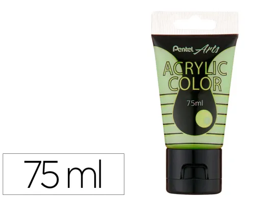 Tinta Acrilica Pentel em Tubo de 75 Ml Cor Especial Amarelo Fluorescente