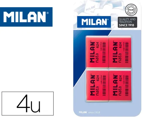 Borracha Milan Nata 624 Blister de 4 Unidades