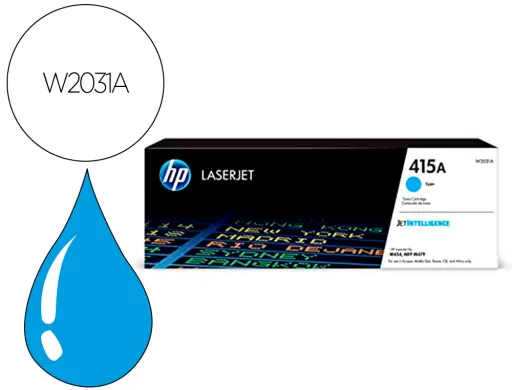 Toner HP 415a para HP Color Laserjet Pro M454 Mfp M479 Ciano 2100p