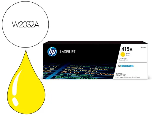 Toner HP 415a para HP Color Laserjet Pro M454 Mfp M479 Amarelo 2100p