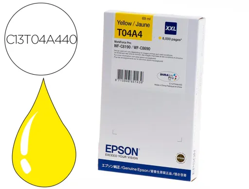 Tinteiro Epson wf-C8190 / wf-C8690 Xxl Amarelo