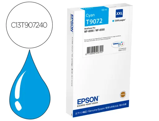 Tinteiro Epson wf-6xxx Cian Xxl