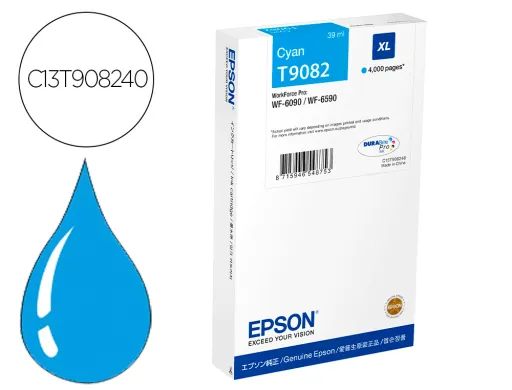 Tinteiro Epson wf-6590dwf/wf-6090dw Cian xl