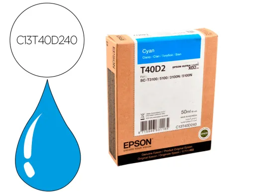 Tinteiro UltraChrome XD2 T40D240 Azul 50ml