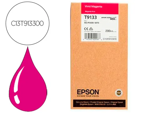 Tinteiro Epson T9133 Vivid Magenta Ink 200ml