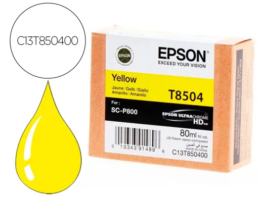 Tinteiro Amarelo T850400 UltraChrome HD Ink 80ml SC-P800