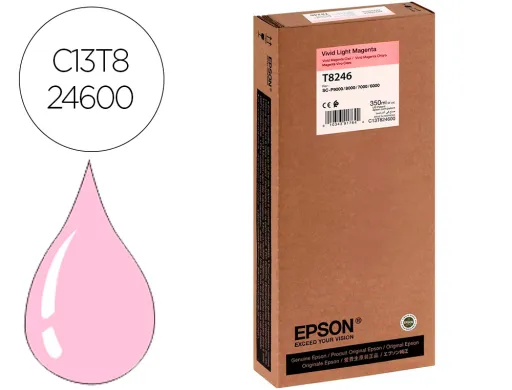 Tinteiro Epson Gf Surecolor Serie Sc-p Magenta Claro e Vivo Ultrachrome Hdx/hd 350ml