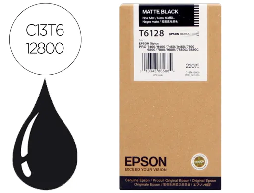 Tinteiro Epson gf Stylus Photo 7450/9450/ 7400/9400/7880/ 9880/7800/9800 Preto Mate Alta Capacidade