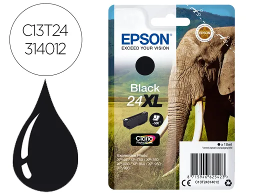 Tinteiro Epson Claria Photo Hd Ink Negro 24xl Expression Photo xp-760/950