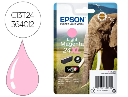 Tinteiro Epson Claria Photo Hd Ink Magenta Claro 24xl Expression Photo xp-950