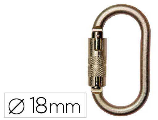 Mosquetao Faru Aco Galvanizado Automático Virola 18 mm Resistencia 25 Kn