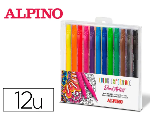 Rotulador Alpino Dual Artist Color Experience Estuche de 12 Unidades Colores