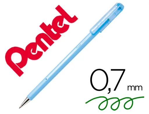 Esferográfica Pentel Bk77 Antibacterial Verde